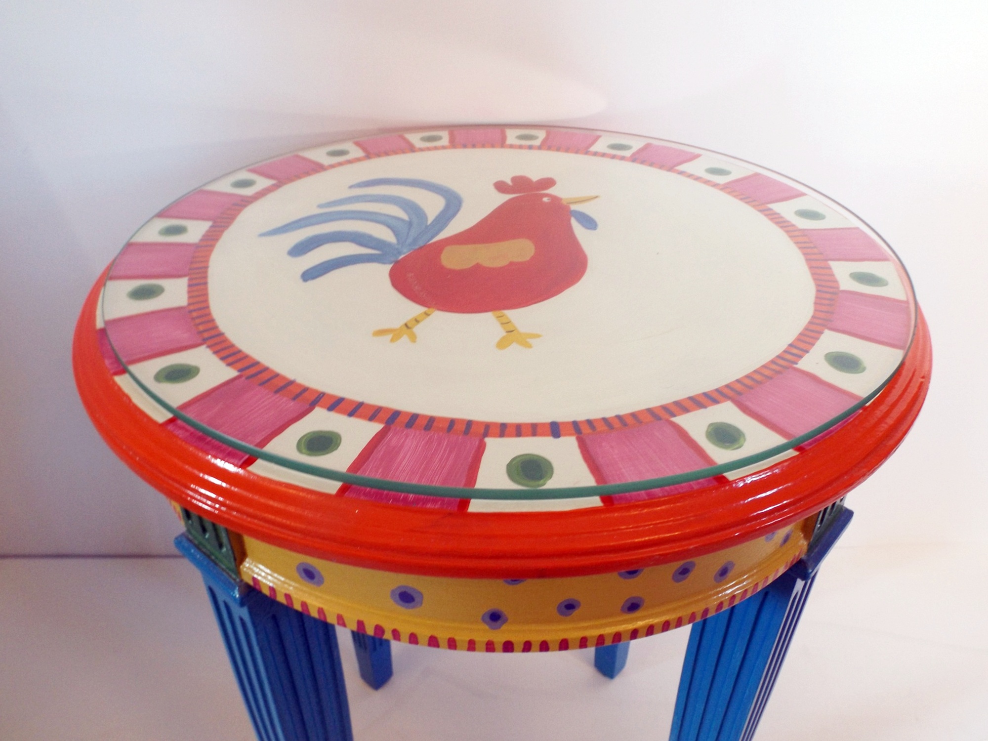 Fun Hand Painted Side Table