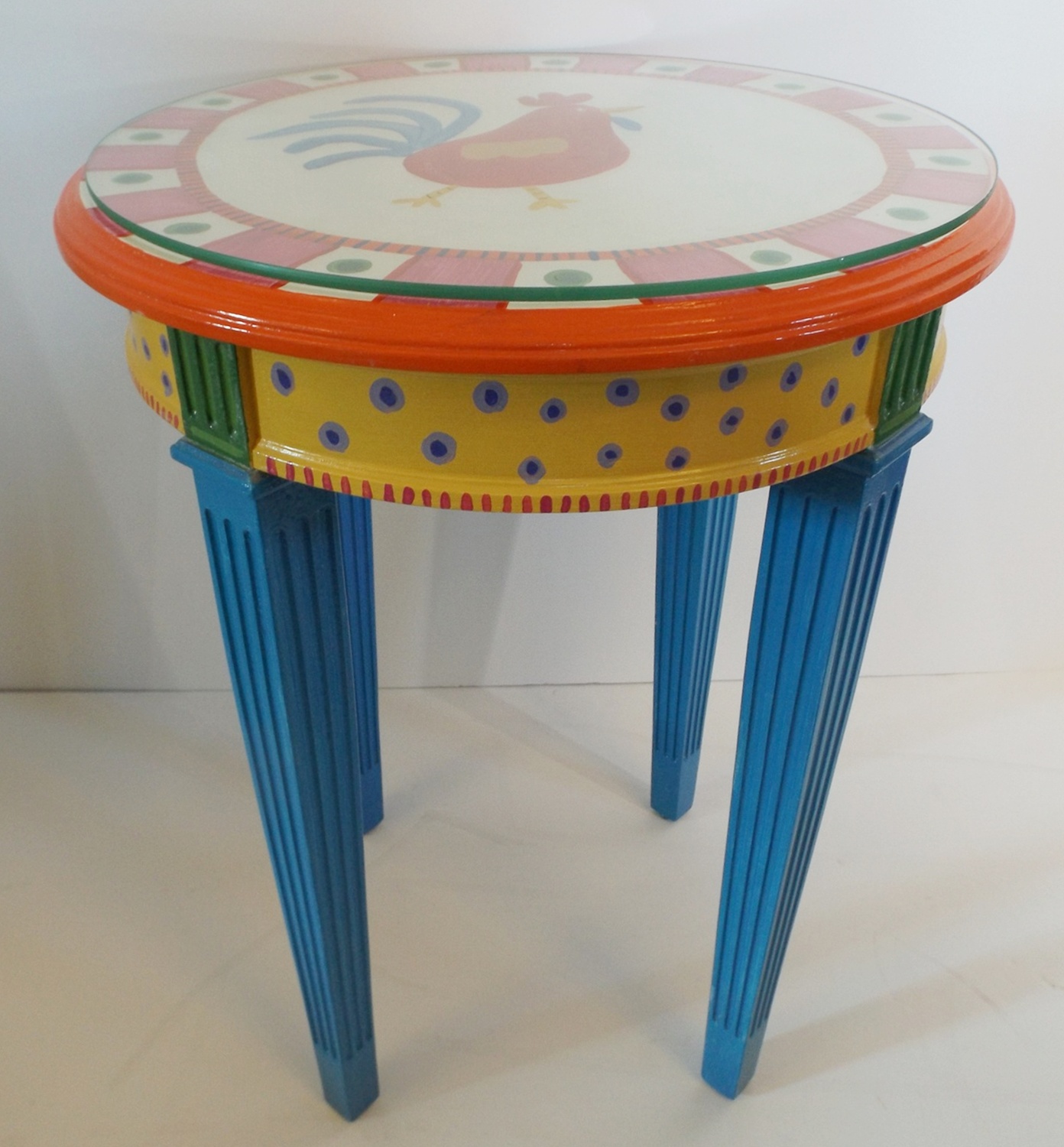 Fun Hand Painted Side Table