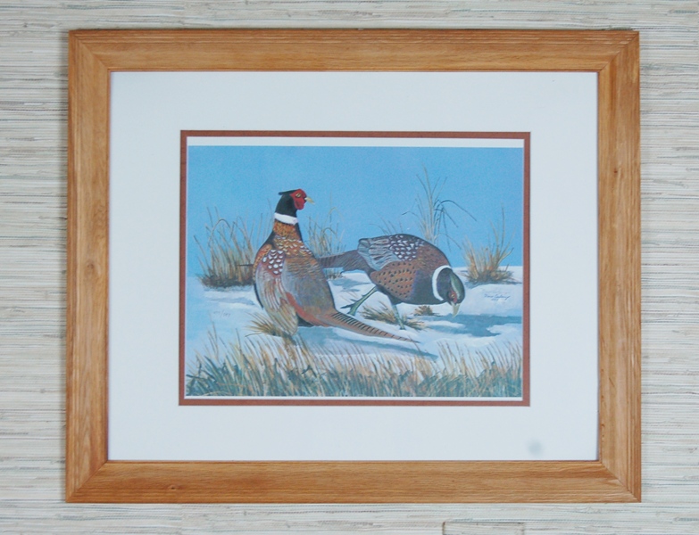 Dino Costanzo Signed Lithograph Print of Two Pheasant