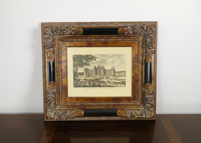 Vintage Print of Chateau de Chambord by Daniel Derveaux 