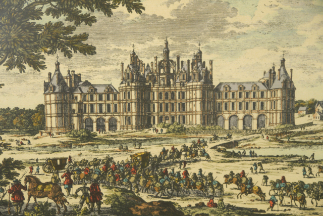 Vintage Print of Chateau de Chambord by Daniel Derveaux 