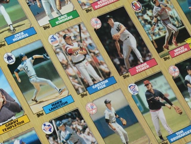 Complete 1987 Topps Baseball Card Set in Uncut Sheets
