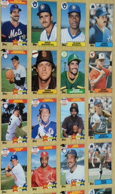 Complete 1987 Topps Baseball Card Set in Uncut Sheets