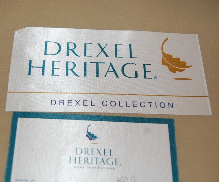 Drexel Heritage Coral Wingback Armchair with Ottoman