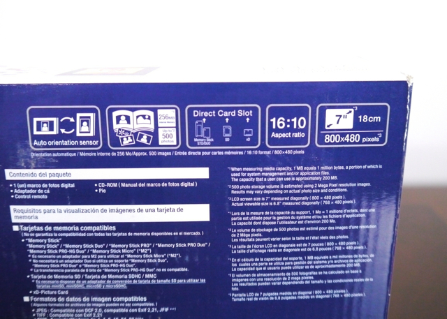 Sony S-Frame Digital Picture Frame with 16GB Memory Card