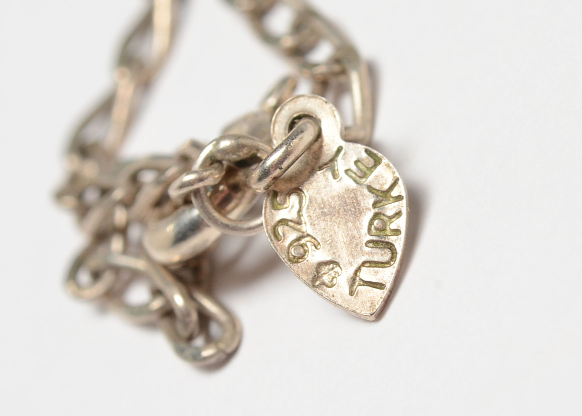 Sterling Silver Portuguese Evil Eye Necklace 