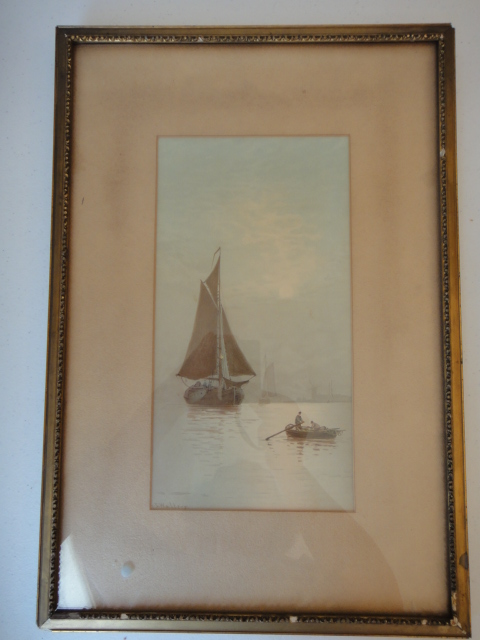 Three Vintage Prints & Water Color