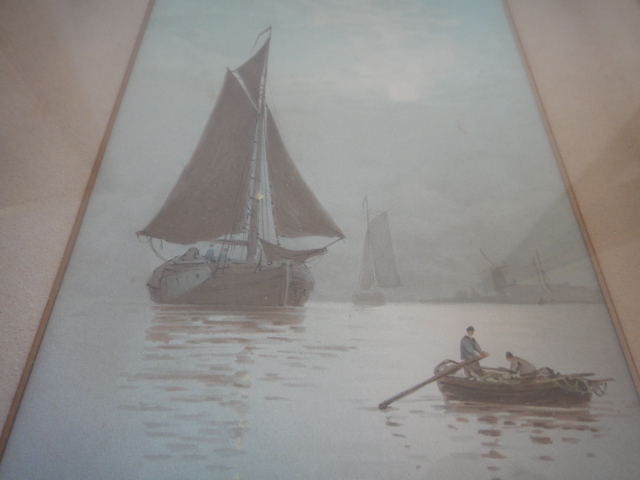 Three Vintage Prints & Water Color