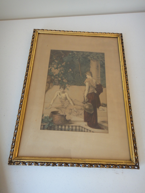 Three Vintage Prints & Water Color