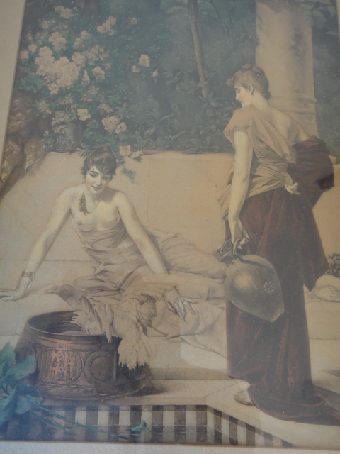 Three Vintage Prints & Water Color