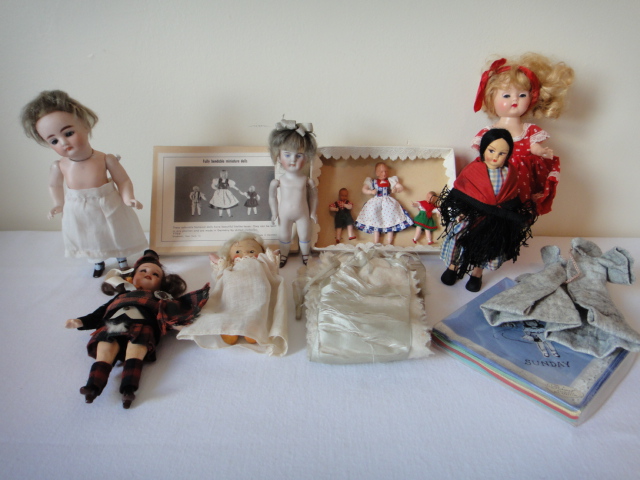 Group of Vintage Porcelain Dolls & More