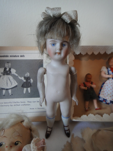 Group of Vintage Porcelain Dolls & More