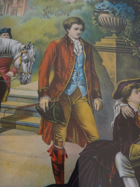 Framed Antique Hallen & Weiner Chromolithograph, "Forgiven"