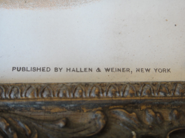 Framed Antique Hallen & Weiner Chromolithograph, "Forgiven"