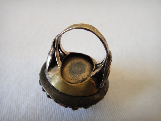 Antique 8k Gold and Garnet Ring & Two Bracelets