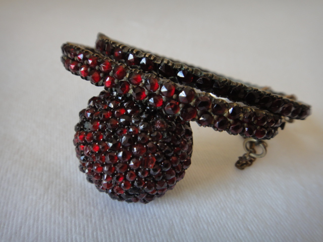 Antique 8k Gold and Garnet Ring & Two Bracelets