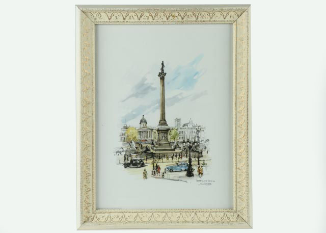 Vintage Architectural "Trafalgar Square London" by Jan Korthals