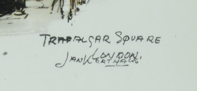 Vintage Architectural "Trafalgar Square London" by Jan Korthals