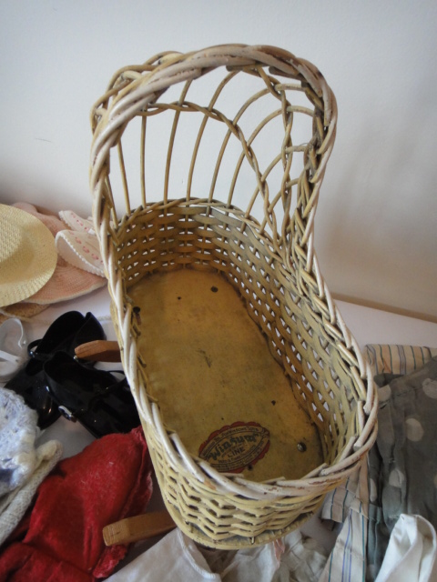 Vintage Winsum Doll Bed and Vintage Doll Cloths