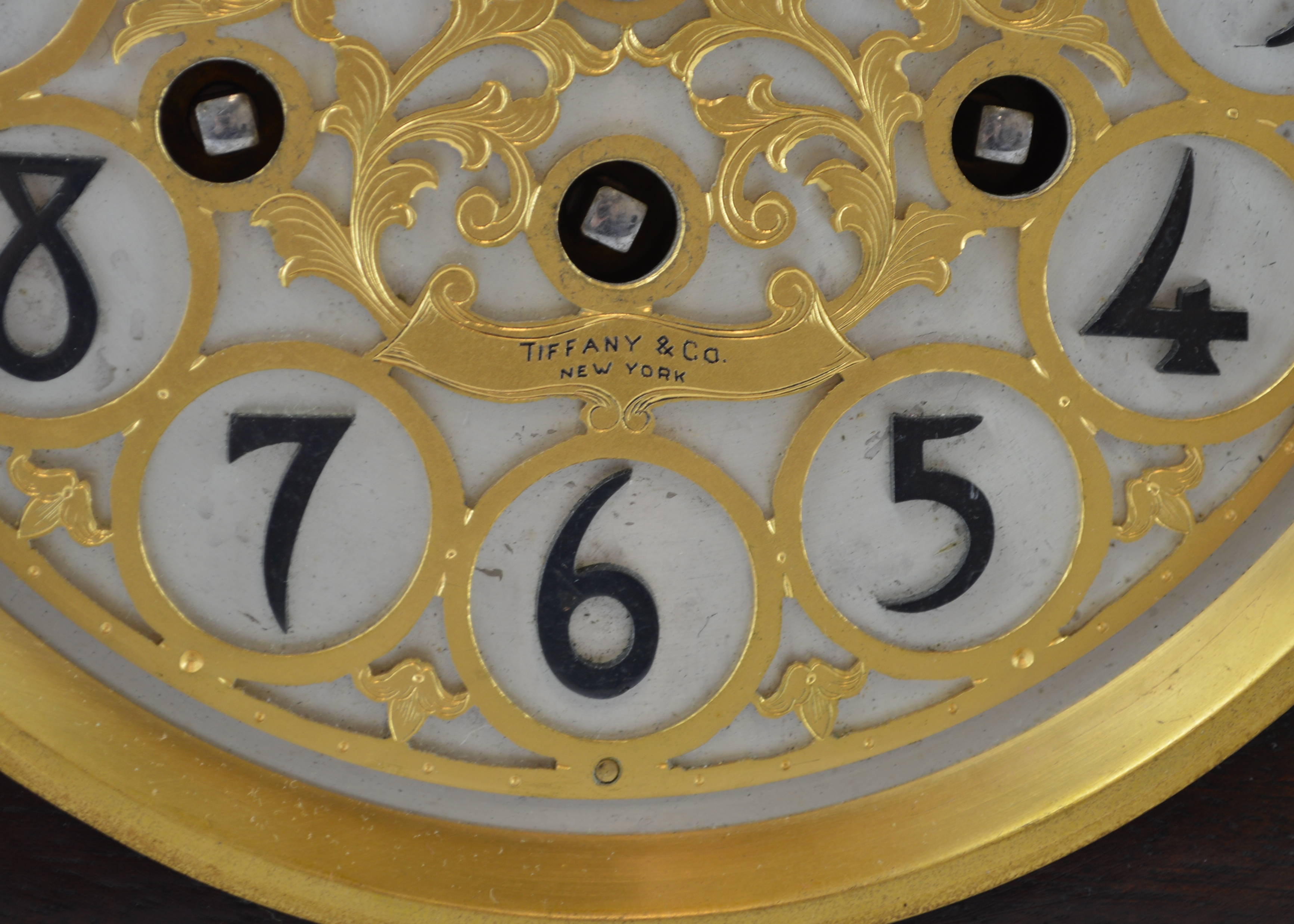 Antique Tiffany & Co. Mahogany Mantel Clock