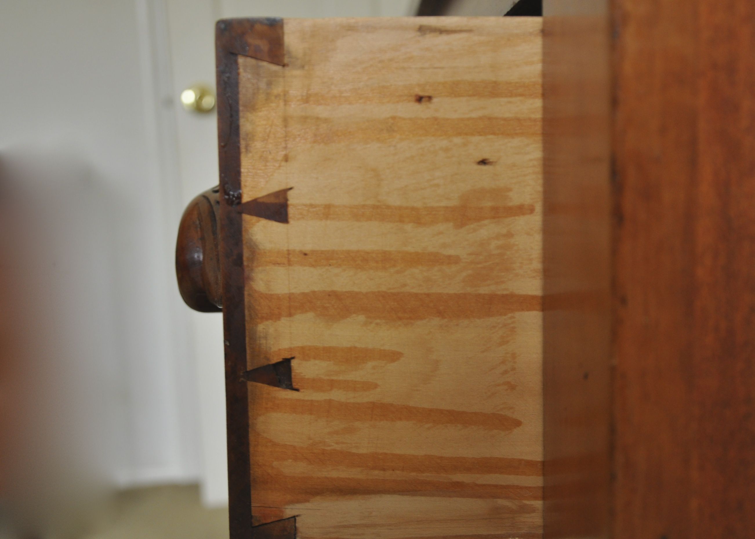 Antique Victorian Dresser with Hand-Carved Pulls Circa 1860s