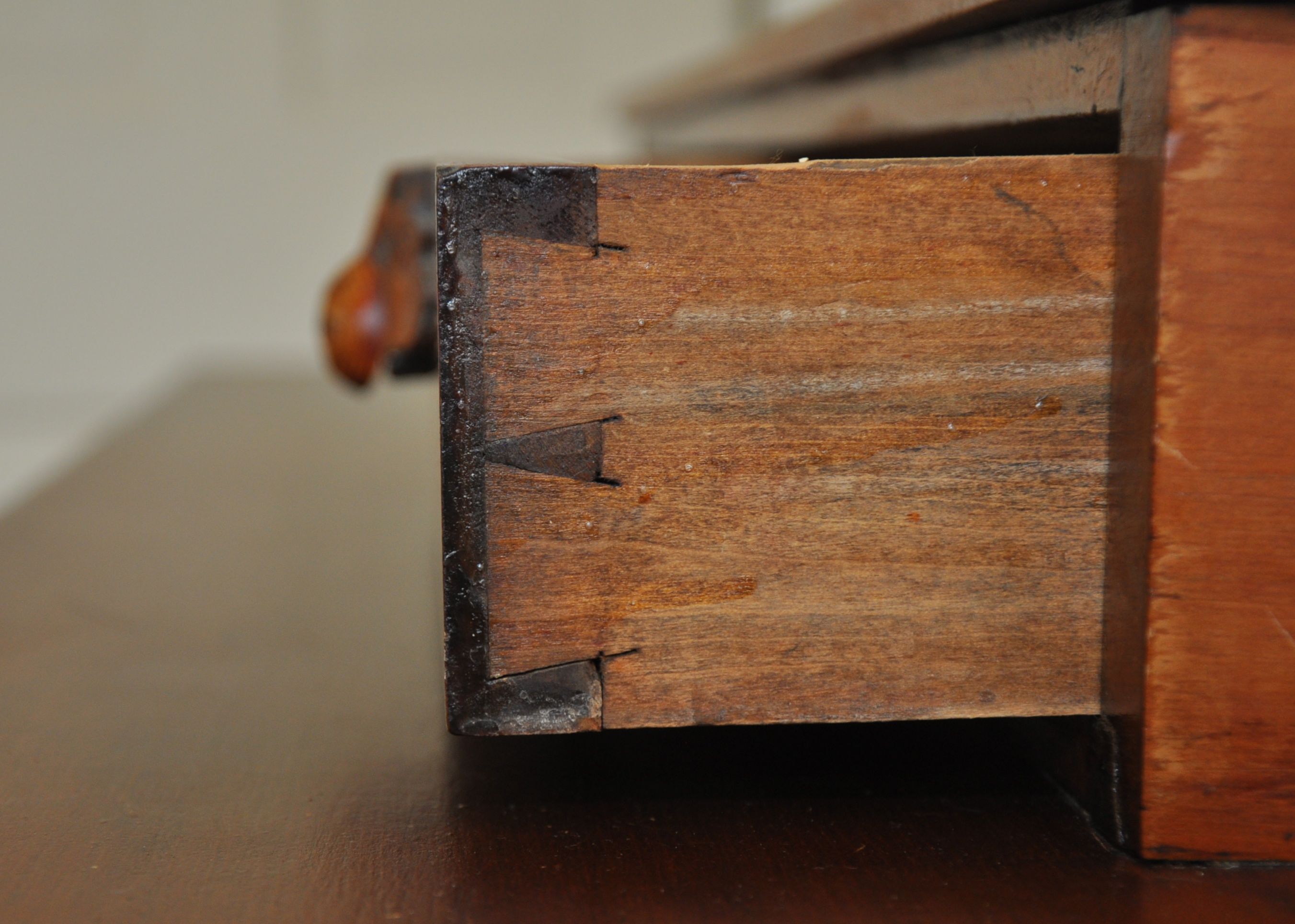 Antique Victorian Dresser with Hand-Carved Pulls Circa 1860s