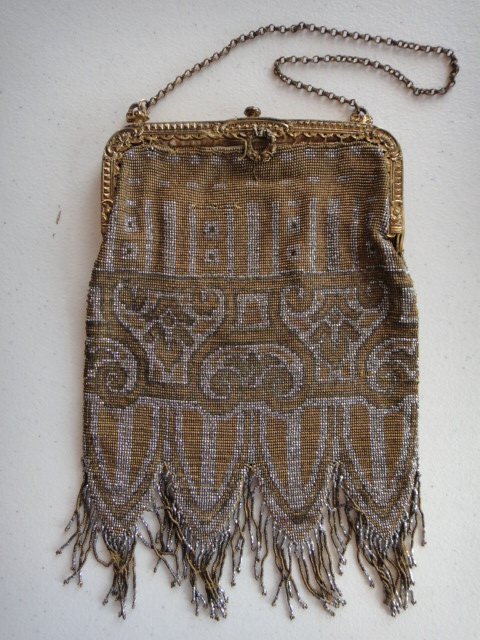 Stunning 19th Century Glass Bead Purse