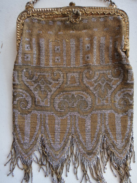 Stunning 19th Century Glass Bead Purse