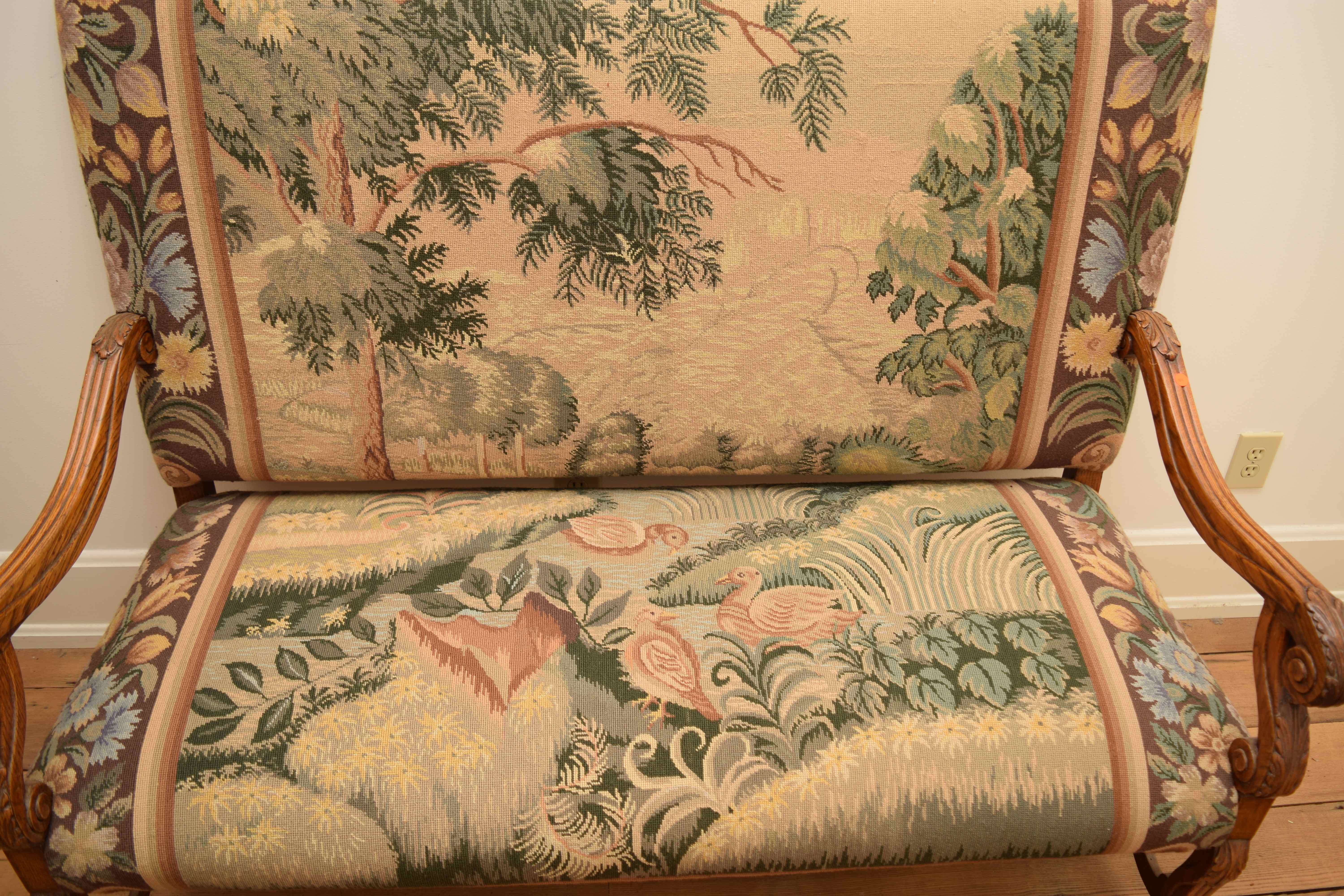 High Back Keeping Room Upholstered Bench