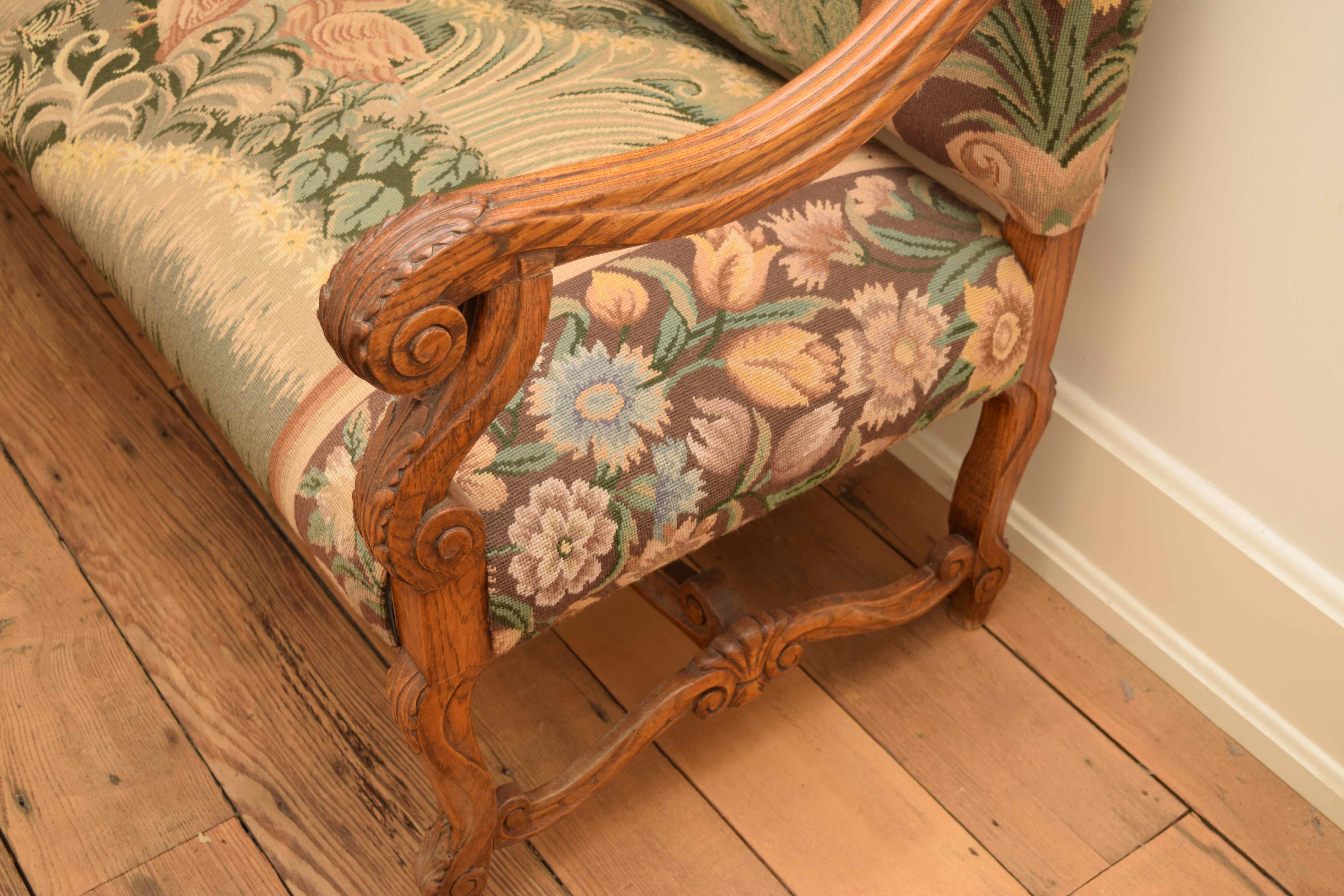 High Back Keeping Room Upholstered Bench