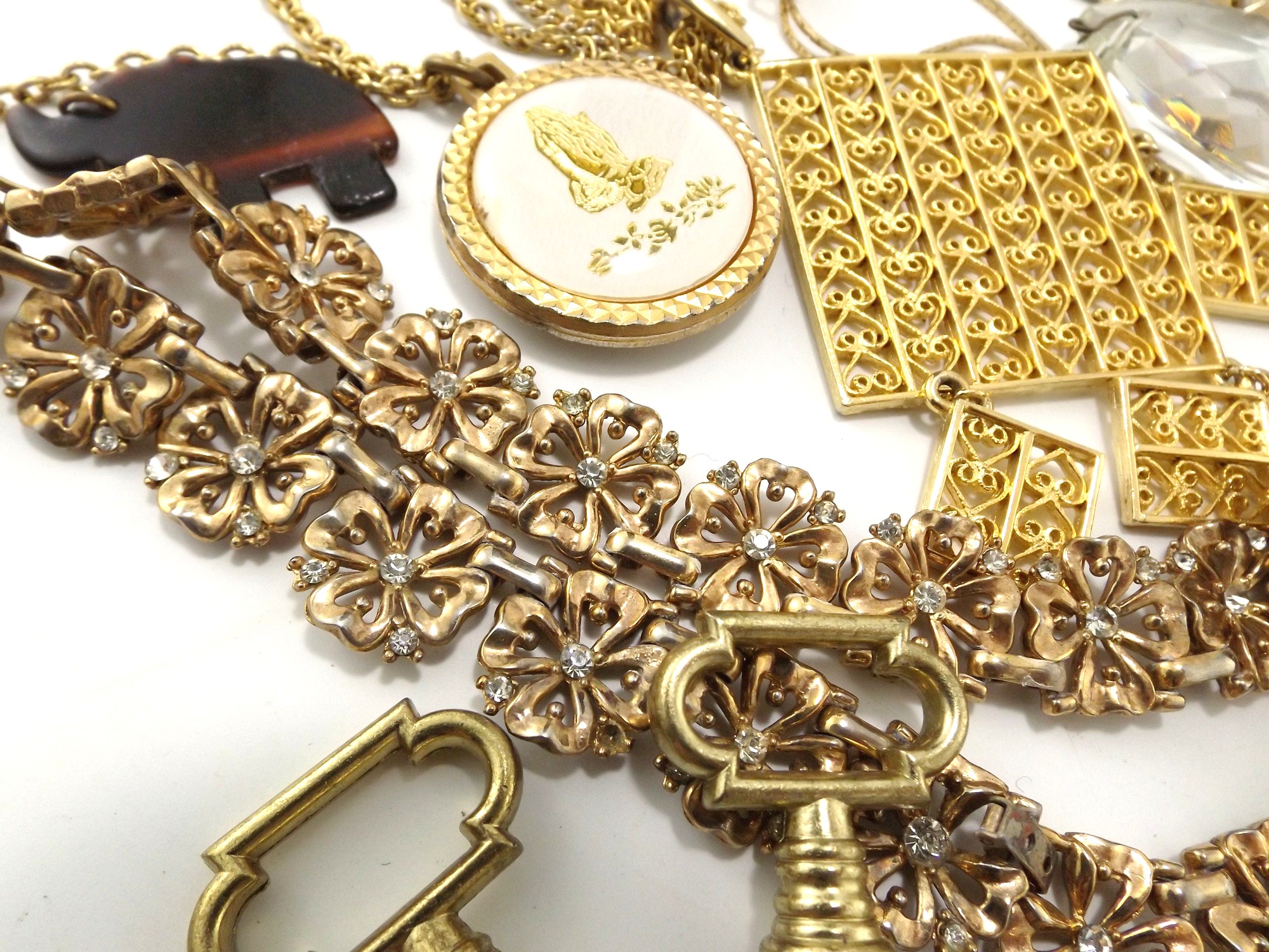 Vintage Costume Jewelry Collection with Lisner Pin