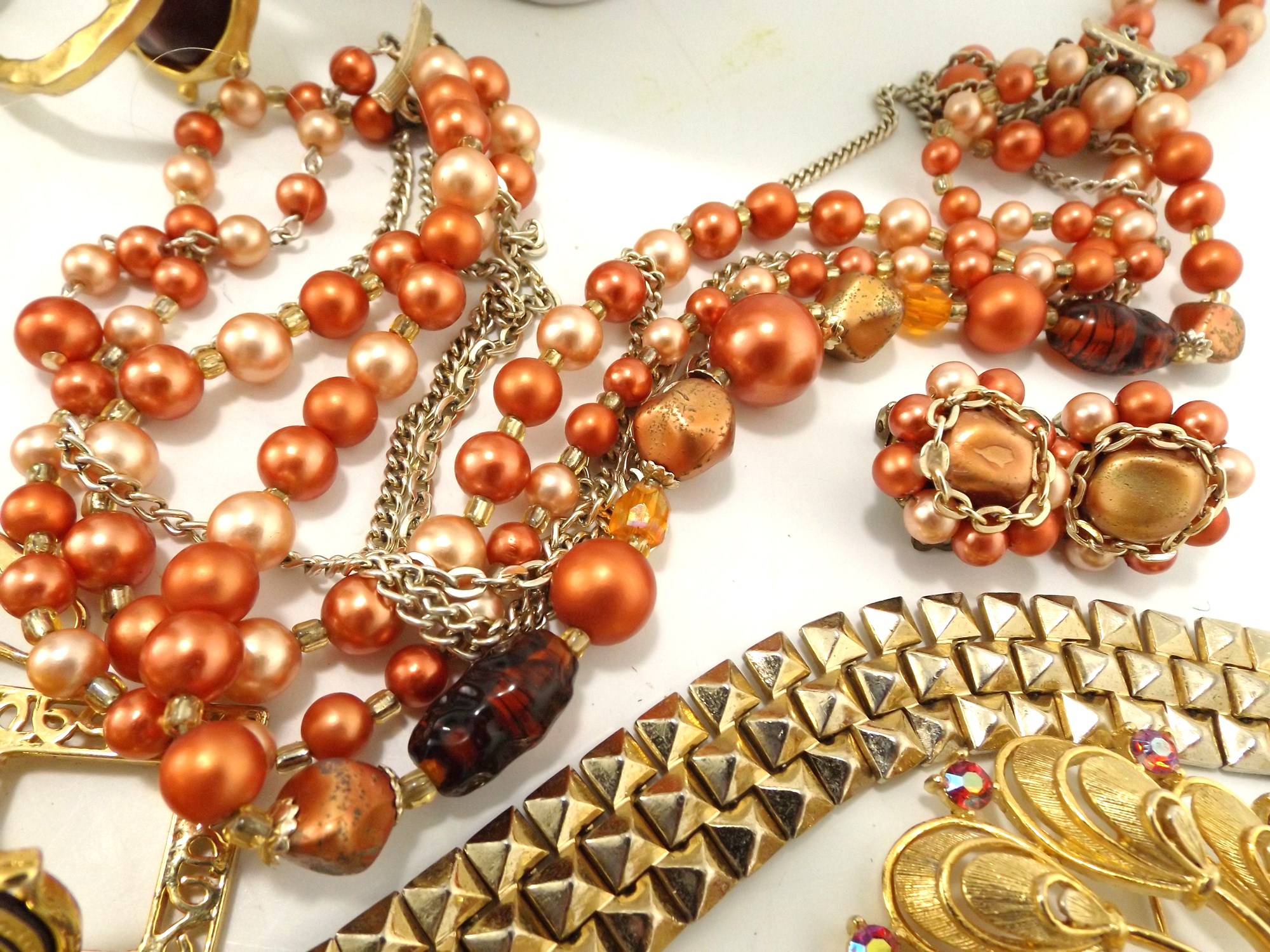 Vintage Costume Jewelry Collection with Lisner Pin