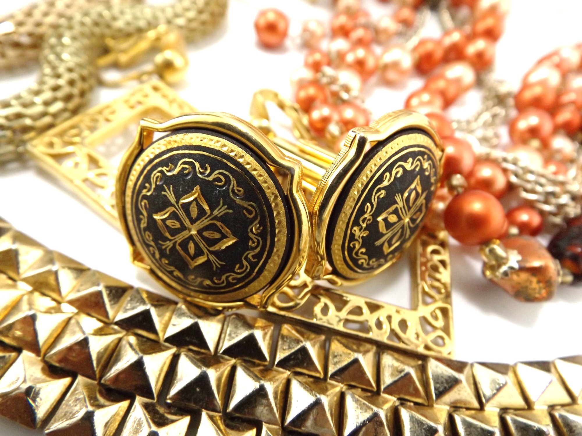 Vintage Costume Jewelry Collection with Lisner Pin
