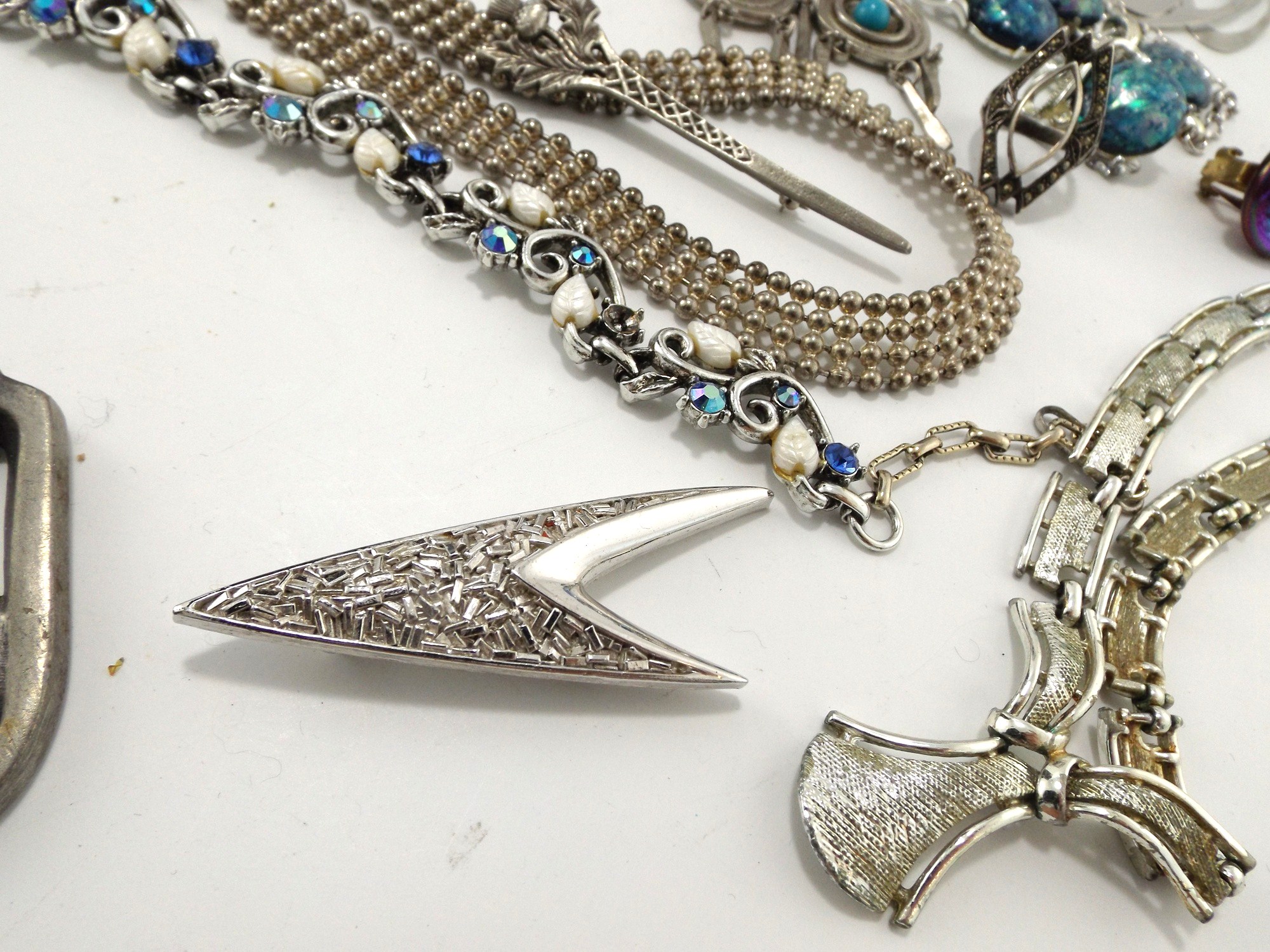 Costume Jewelry Collection in Silver Tones