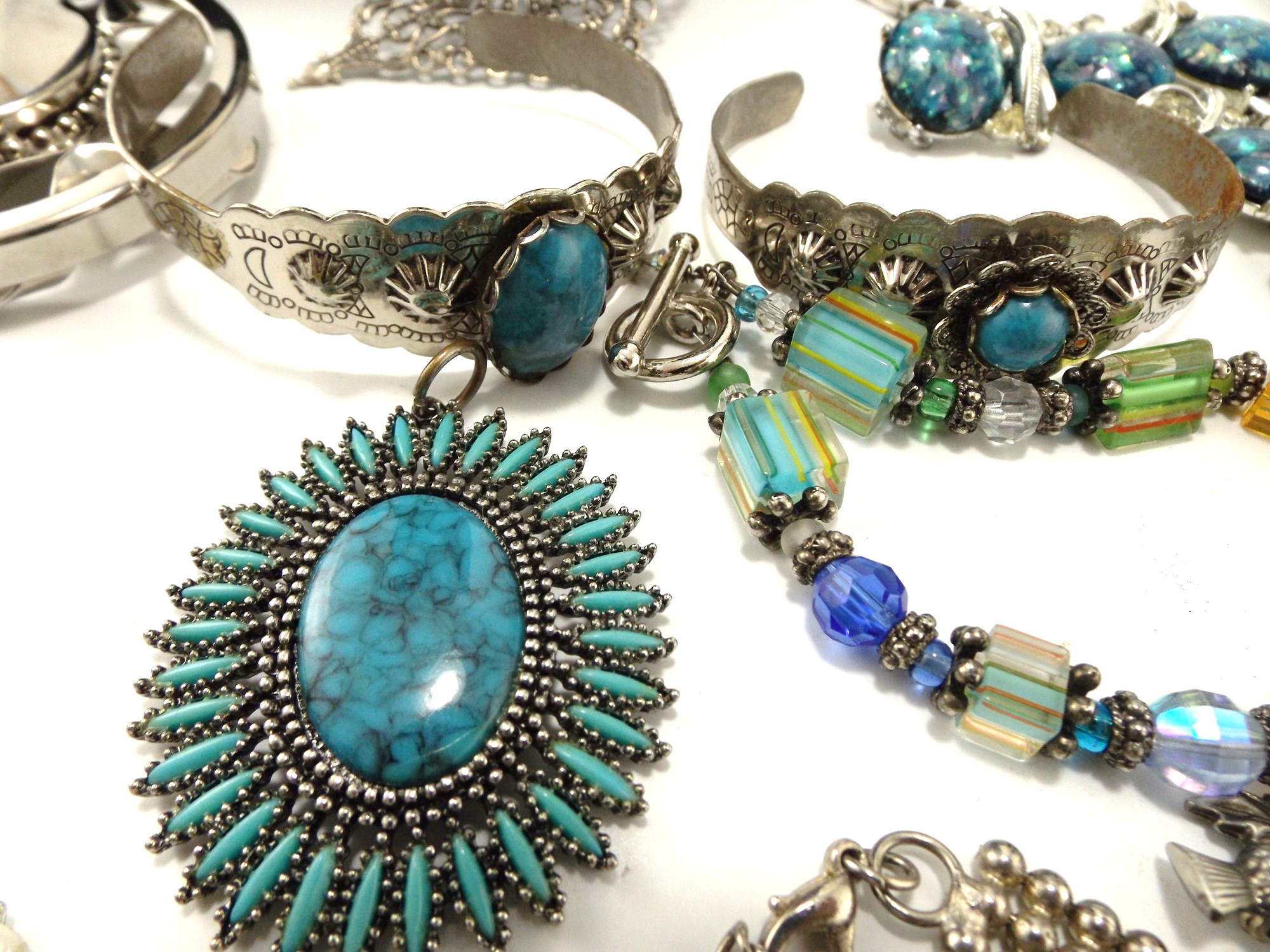 Costume Jewelry Collection in Silver Tones