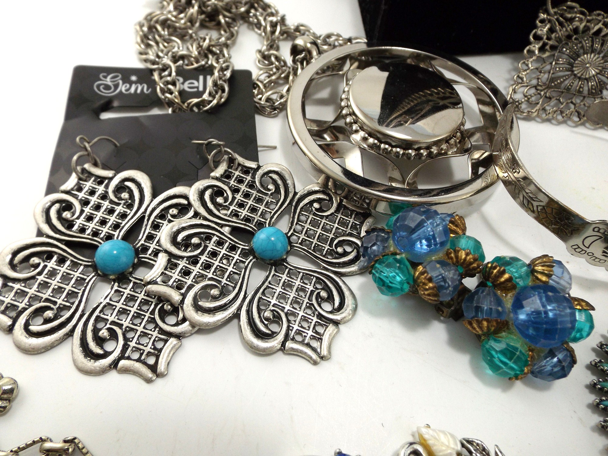 Costume Jewelry Collection in Silver Tones