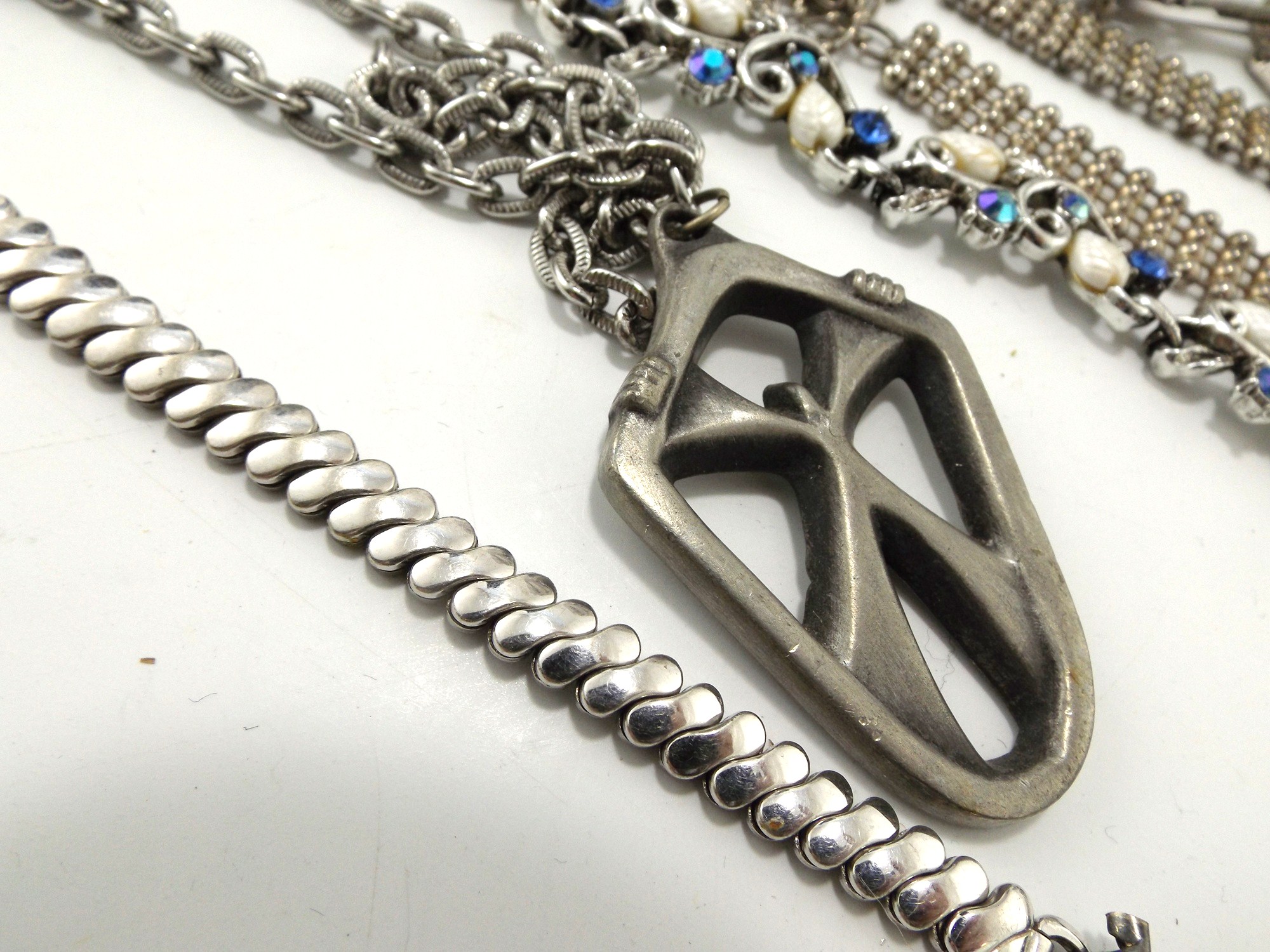 Costume Jewelry Collection in Silver Tones