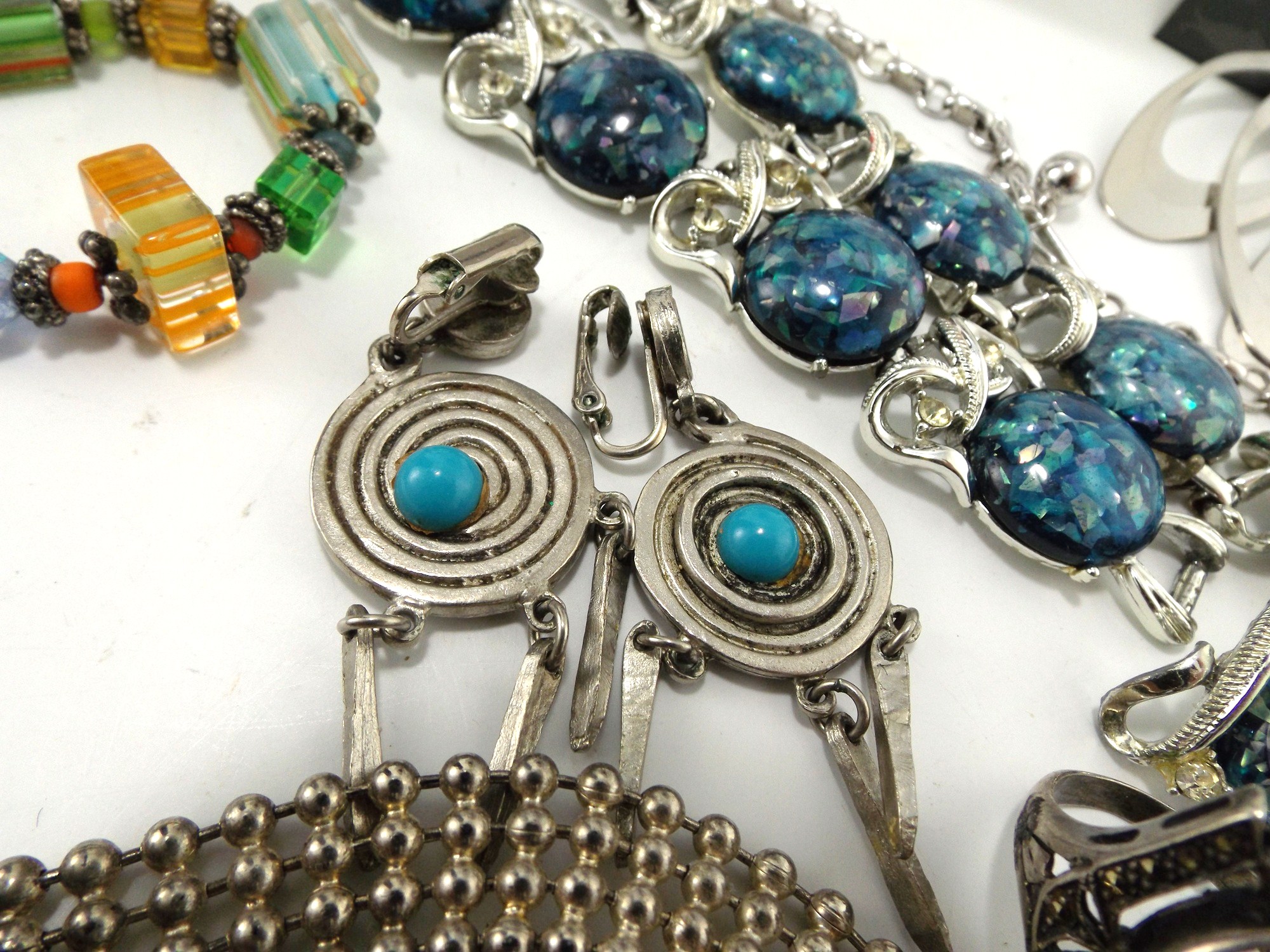 Costume Jewelry Collection in Silver Tones