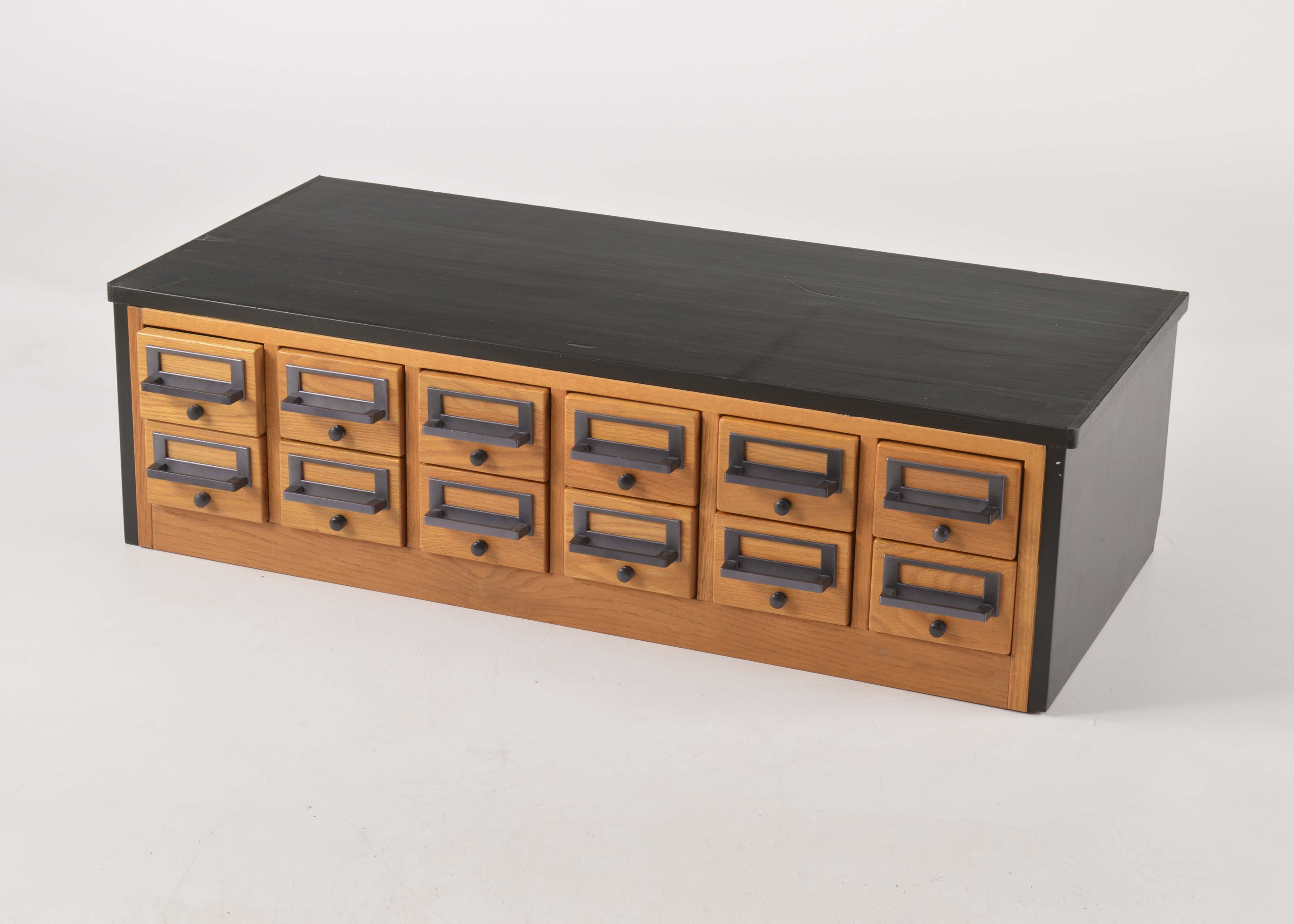 Contemporary Oak Front File Cabinet 