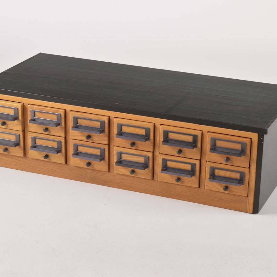 Contemporary Oak Front File Cabinet 