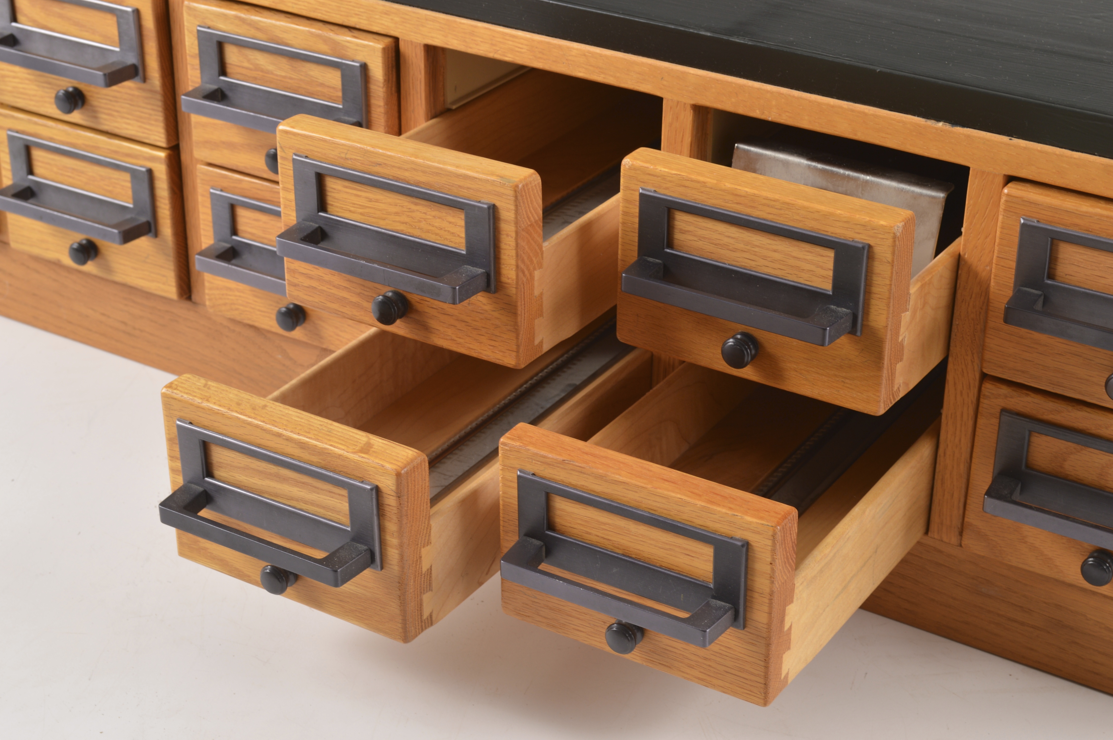 Contemporary Oak Front File Cabinet 