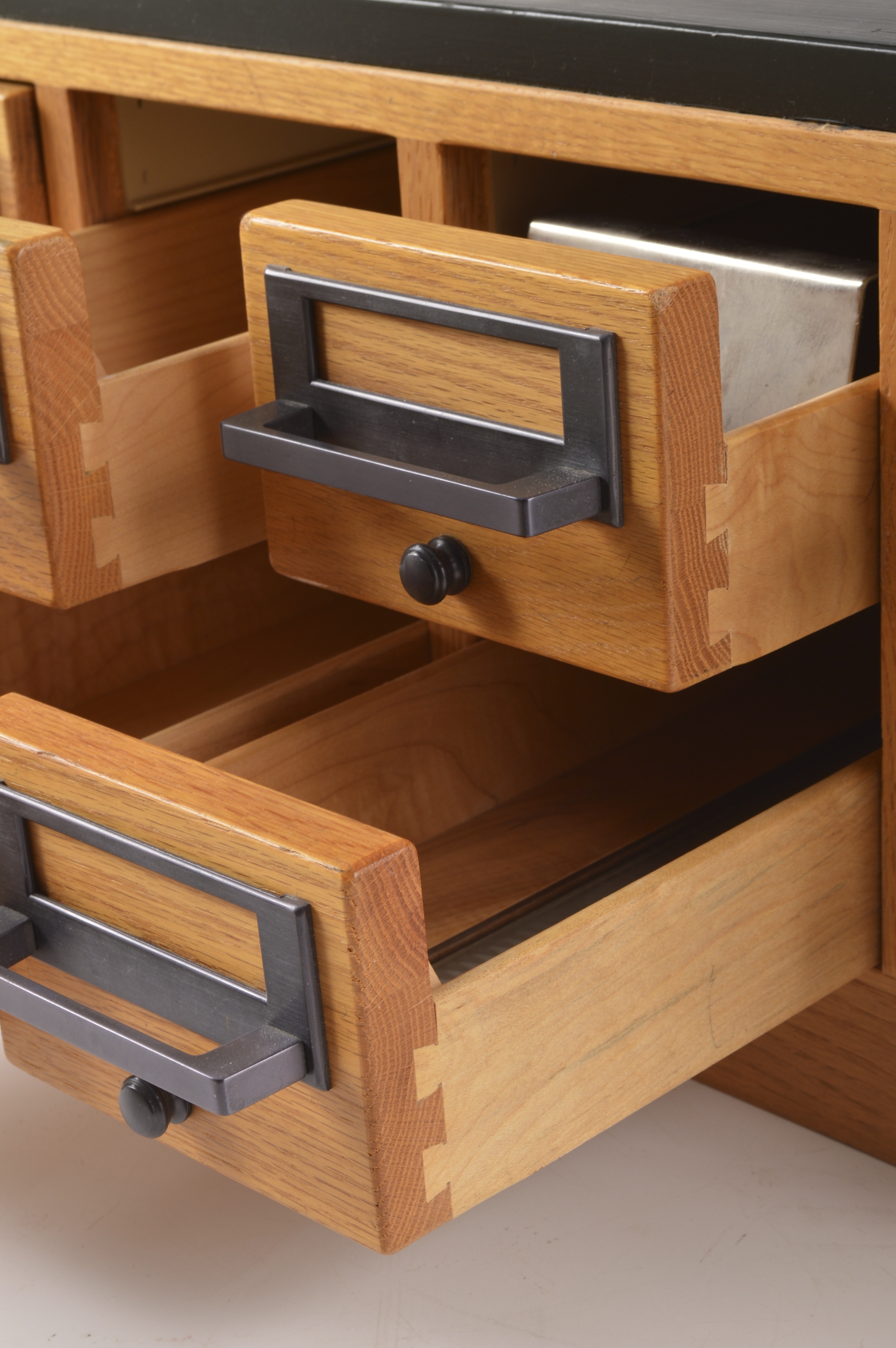 Contemporary Oak Front File Cabinet 