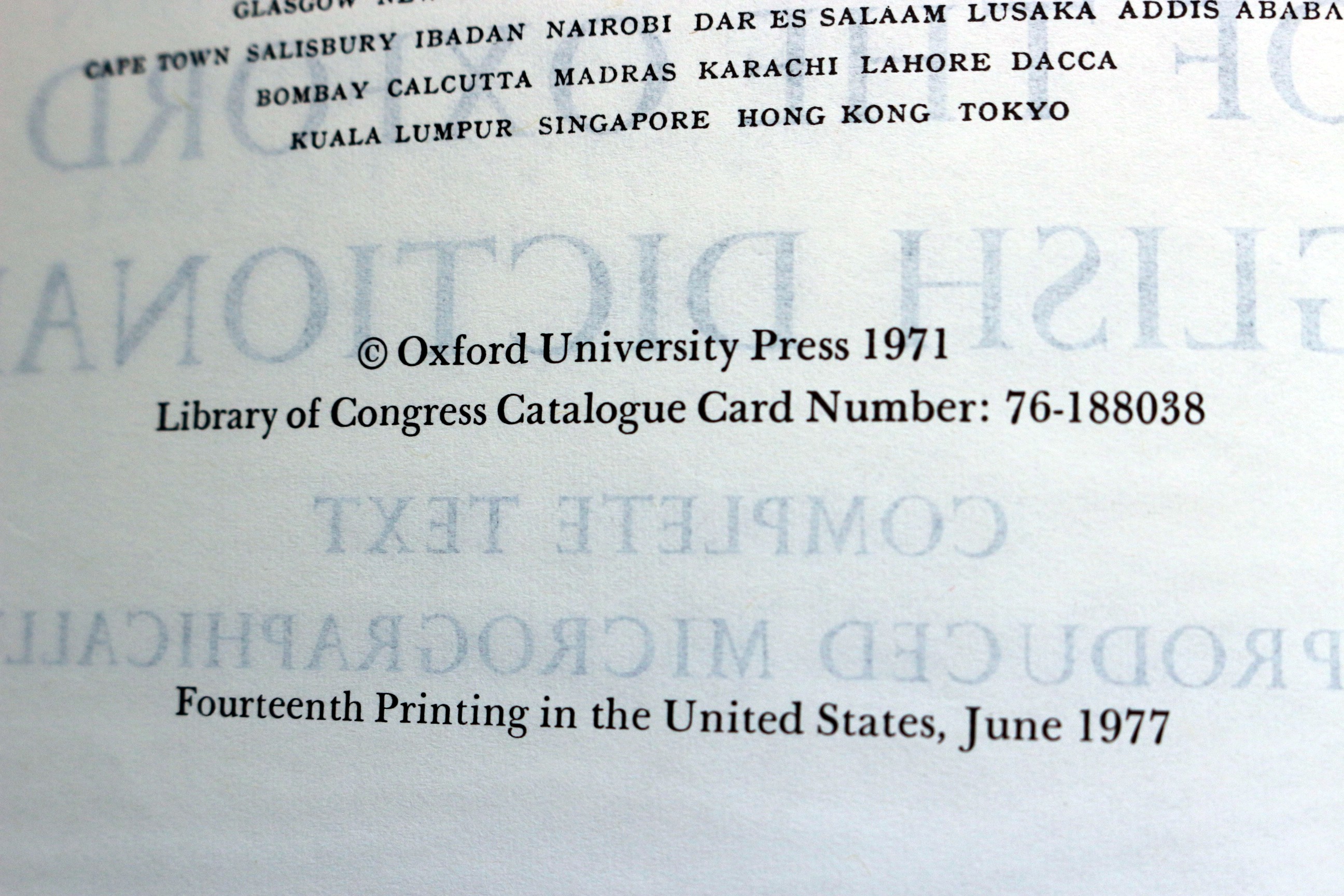 Vintage Oxford English Dictionary Lot