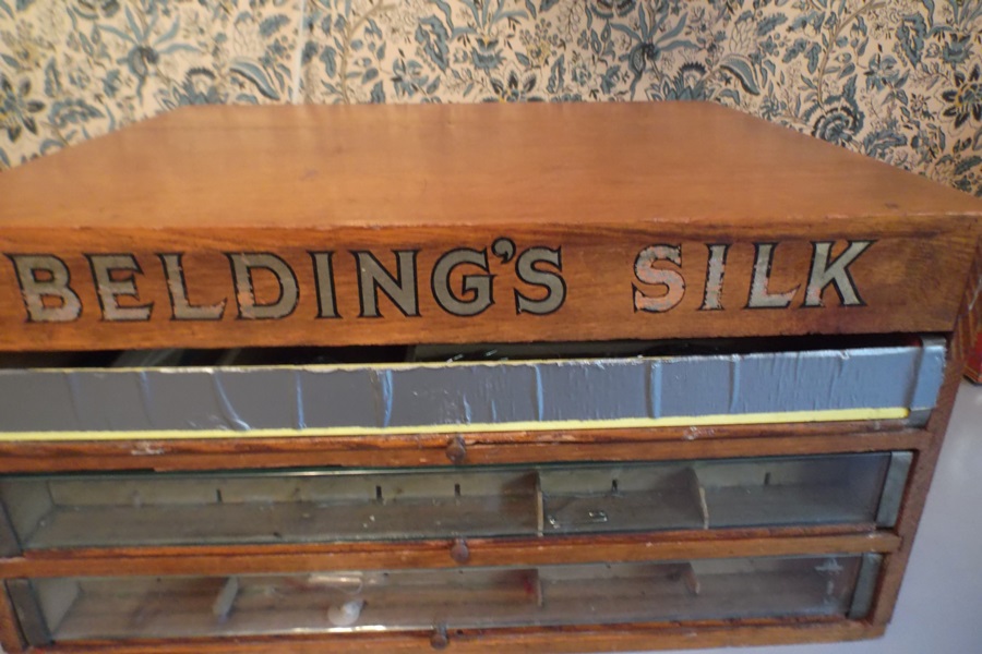 Vintage Beldings Silk Thread Display and Sewing Tools 