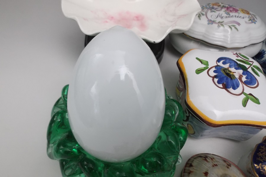 Assortment of Decorative Items and Trinket Boxes  