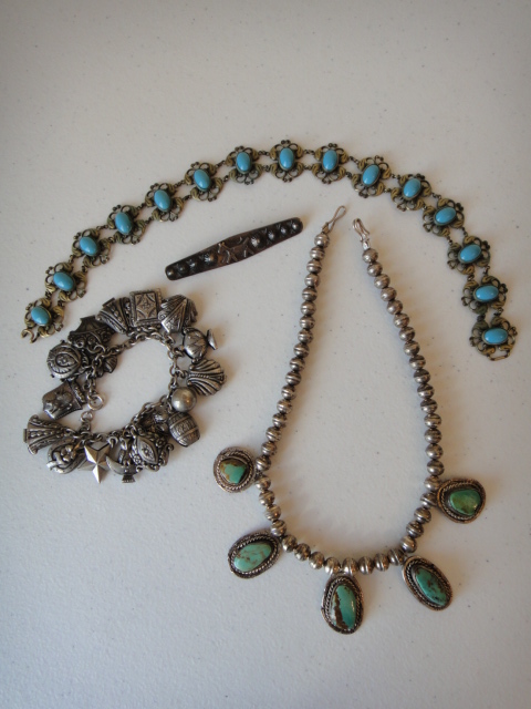 Vintage Navajo Sterling & Turquoise Necklace & More 