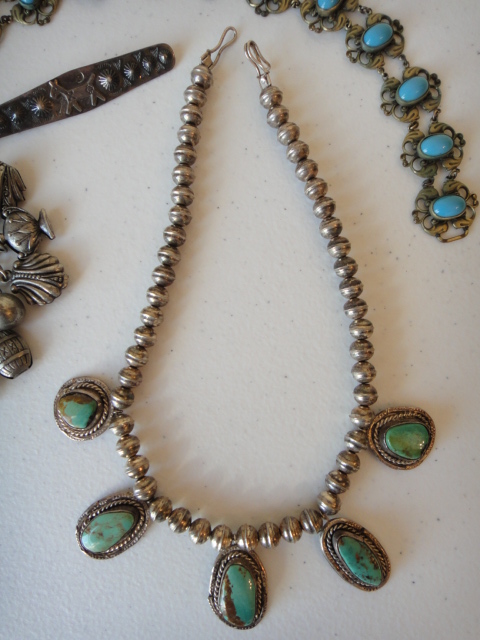 Vintage Navajo Sterling & Turquoise Necklace & More 