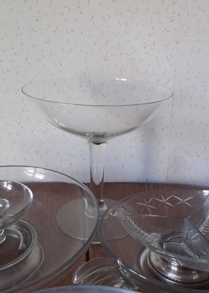 Assortment of Vintage Glass Serving Items