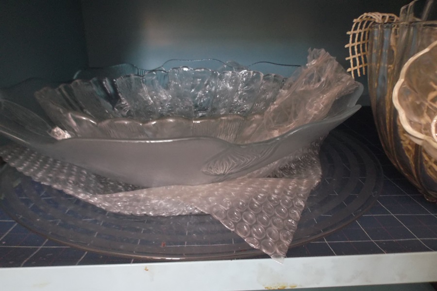 Assortment of Vintage Glass Serving Items