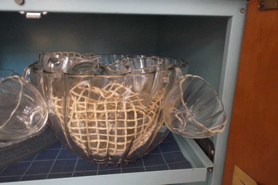 Assortment of Vintage Glass Serving Items